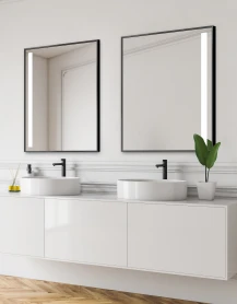  Miroir de salle de bains LED cadre aluminium - Madene 2