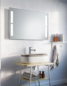  Miroir de salle de bains LED à piles - Fenestra