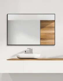  Miroir de salle de bains cadre aluminium - Zoya