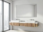 Miroir de salle de bains cadre aluminium - Tavi