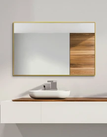  Miroir de salle de bains cadre aluminium - Keya