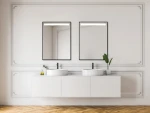 Miroir de salle de bains LED cadre aluminium - Madene 1