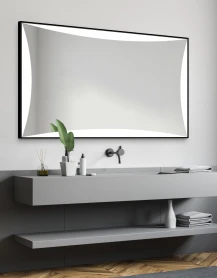  Miroir de salle de bains LED cadre aluminium - Loren