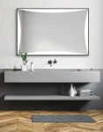 Miroir de salle de bains LED cadre aluminium - Loren