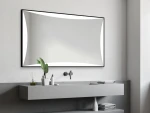 Miroir de salle de bains LED cadre aluminium - Loren