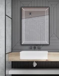 Miroir de salle de bains LED cadre aluminium - Laris