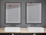 Miroir de salle de bains LED cadre aluminium - Laris