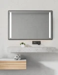 Miroir de salle de bains LED cadre aluminium - Korin