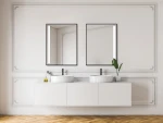 Miroir de salle de bains LED cadre aluminium - Madene 2