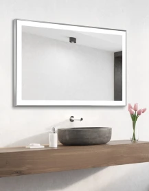  Miroir de salle de bains LED cadre aluminium - Energy