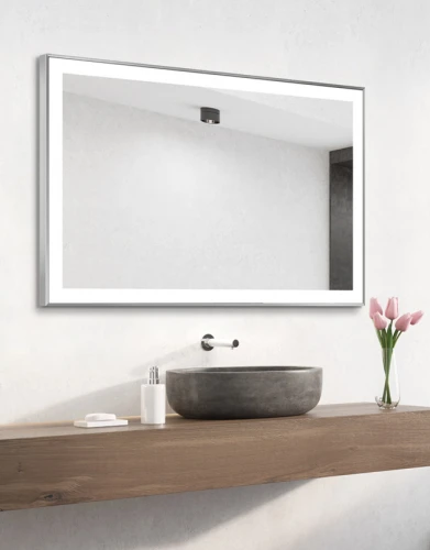 Miroir de salle de bains LED cadre aluminium - Energy