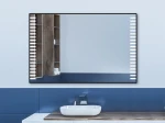 Miroir de salle de bains LED cadre aluminium - Felisa