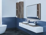 Miroir de salle de bains LED cadre aluminium - Felisa