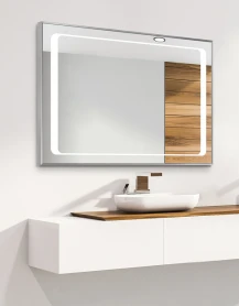 Miroir de salle de bains LED cadre aluminium - Linga