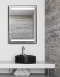 Miroir de salle de bains LED cadre aluminium - Selita