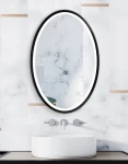 Miroir LED Oval Black