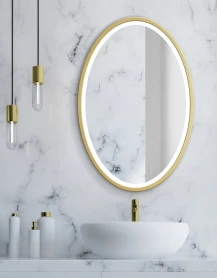  Miroir LED Oval Gold