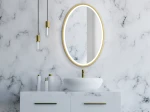 Miroir LED Oval Gold