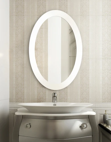 Miroir Oval Bold White