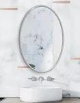 Miroir Oval Silver